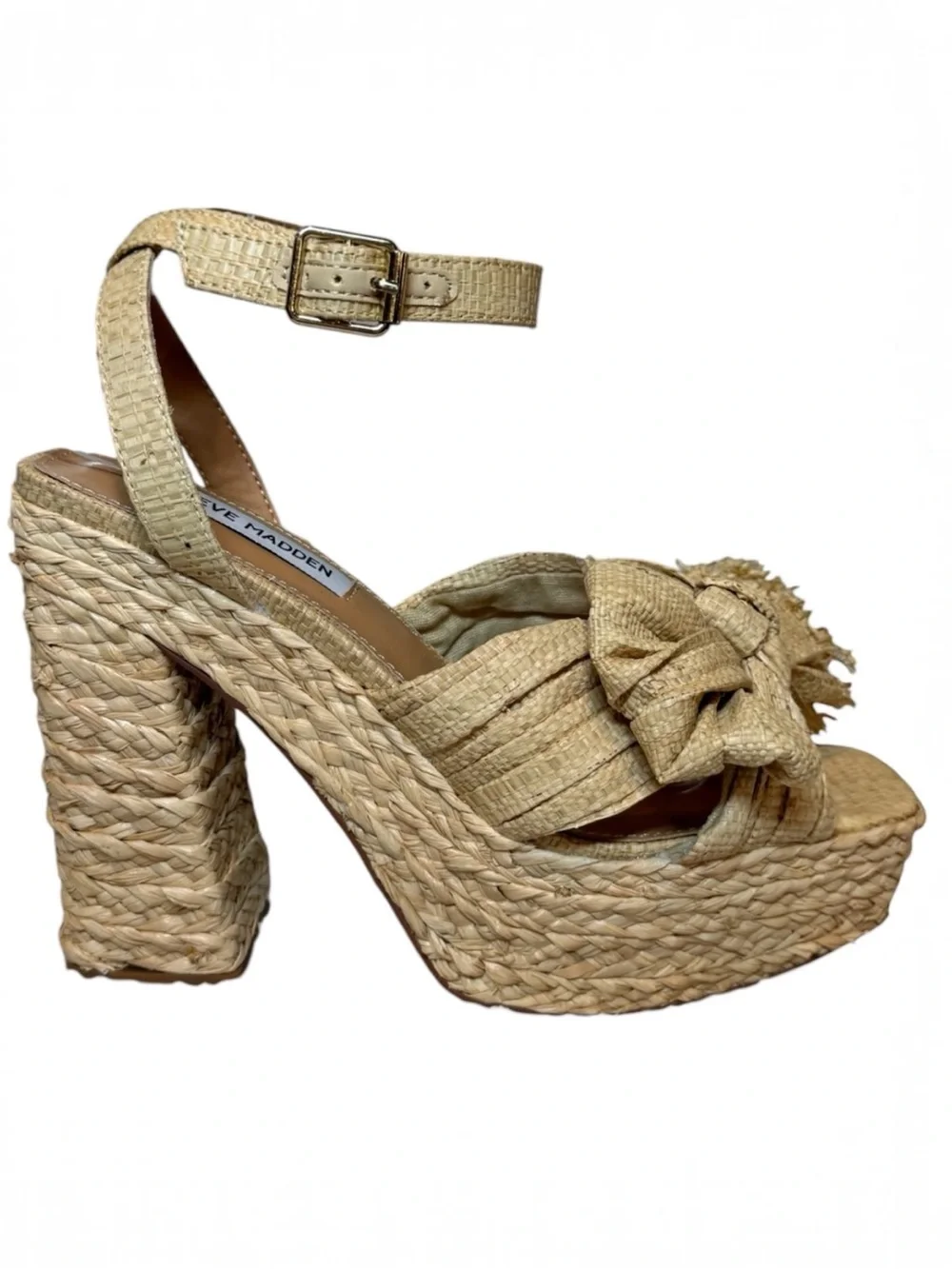 Steve Madden Raffia Platform Heels
